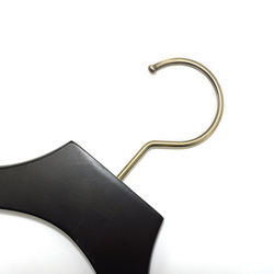 Inspring black clothes hanger t shirt wood hanger logo