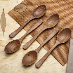 New design High Quality custom natural wenge wooden soup spoon