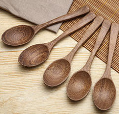 New design High Quality custom natural wenge wooden soup spoon