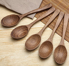 New design High Quality custom natural wenge wooden soup spoon