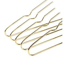 Whosale Gold Metal hanger Wire Clothes Hanger golden hanger