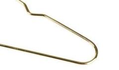 Whosale Gold Metal hanger Wire Clothes Hanger golden hanger