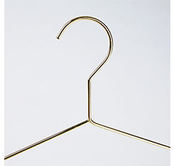 Whosale Gold Metal hanger Wire Clothes Hanger golden hanger