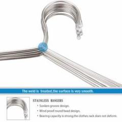 Stainless Steel Strong Metal Wire Hangers Clothes Hangers 16 Inch
