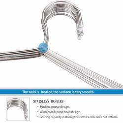 Stainless Steel Strong Metal Wire Hangers Clothes Hangers 16 Inch