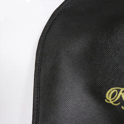 Black color non woven PVC zipper wig bags with logo
