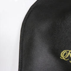 Black color non woven PVC zipper wig bags with logo