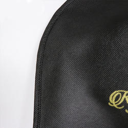 Black color non woven PVC zipper wig bags with logo