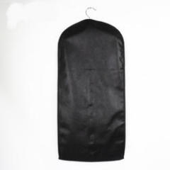 Black color non woven PVC zipper wig bags with logo
