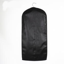 Black color non woven PVC zipper wig bags with logo