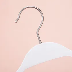 White kids children wooden hangers