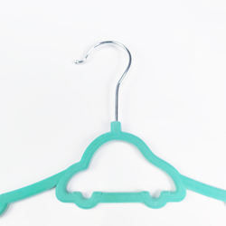 Infant velvet flocked childrens clothes hangers