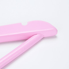 Factory Pink Color Wooden Notched Hanger