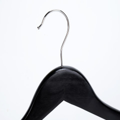 Black Wooden Suit Hangers with Non Slip Bar