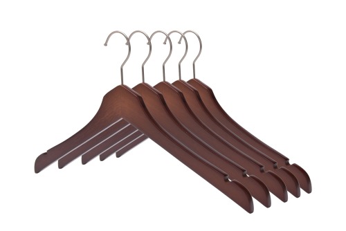 Mahogany wooden clothes hangers for coat and suit