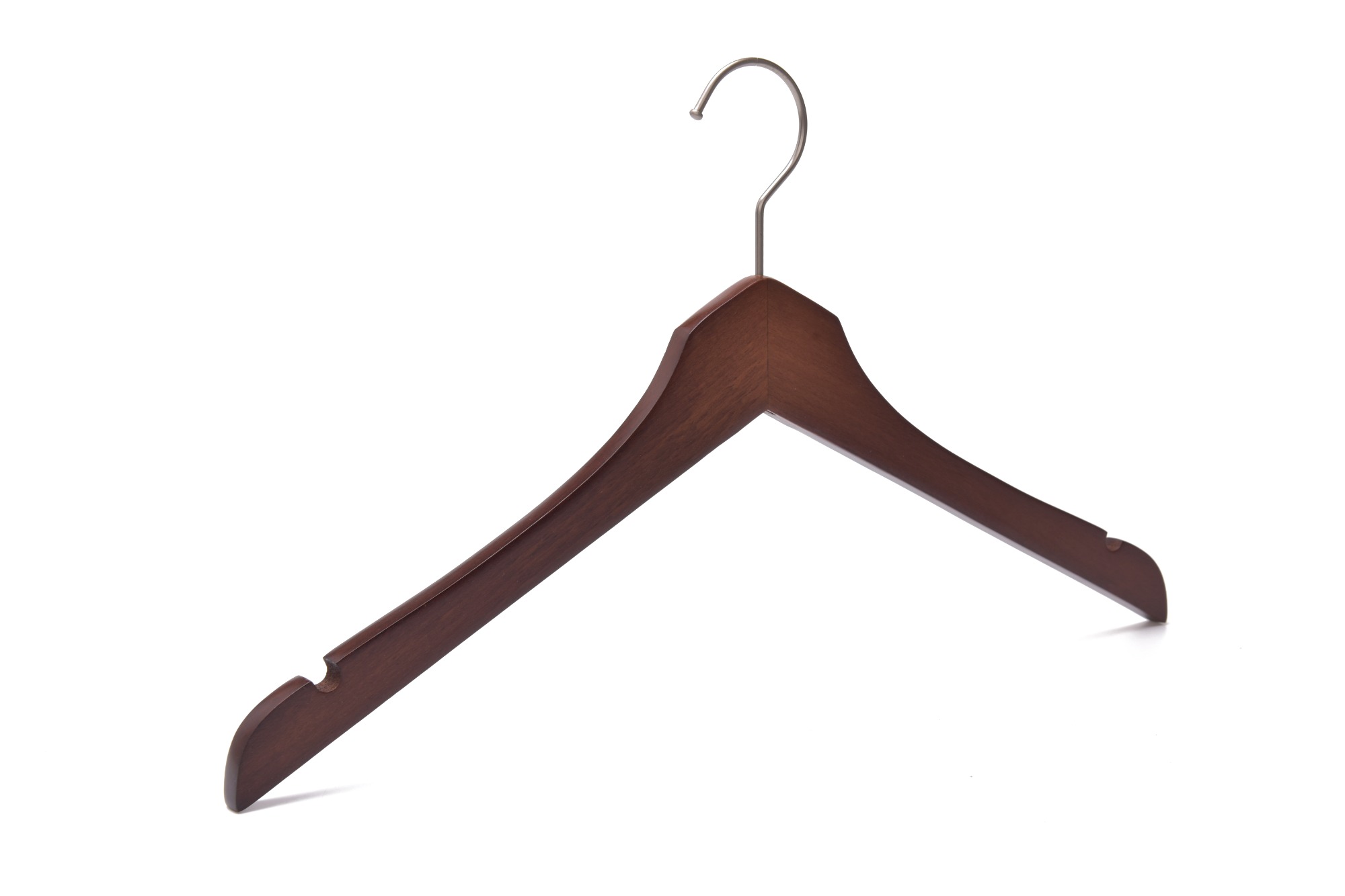 Mahogany wooden clothes hangers for coat and suit
