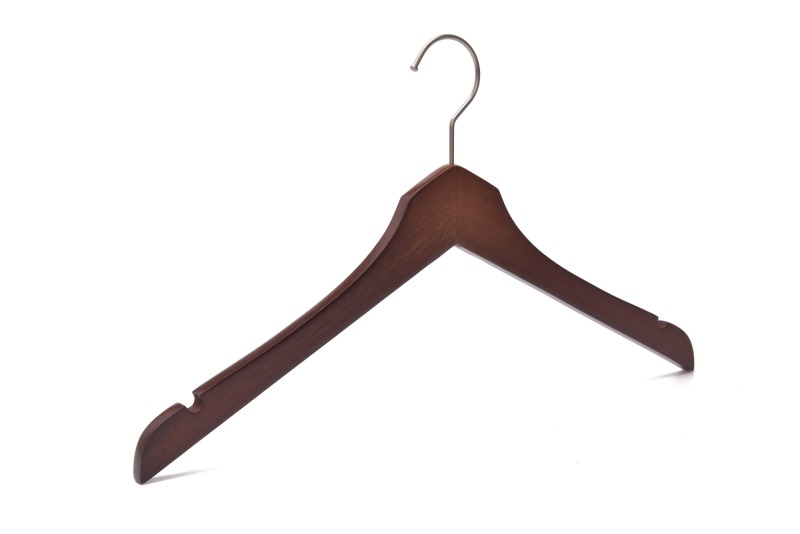 Mahogany wooden clothes hangers for coat and suit