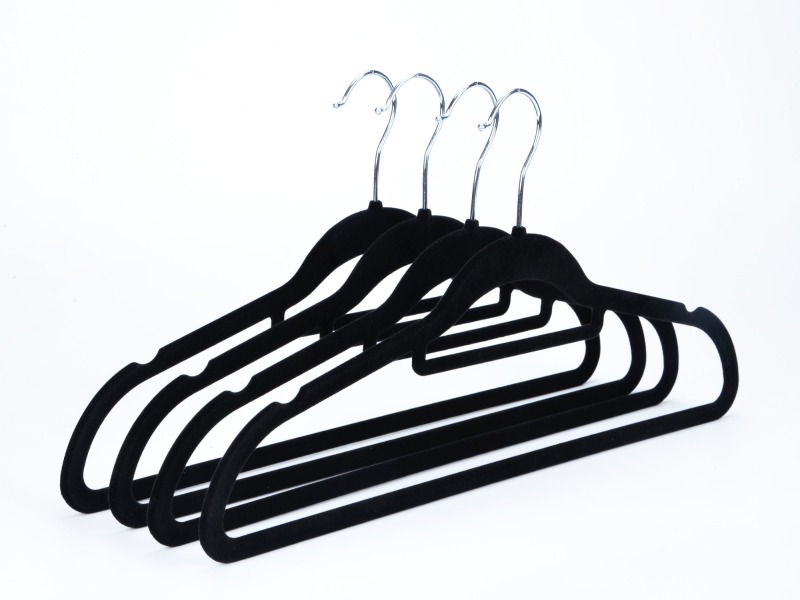 Space saving non-slip custom velvet hangers