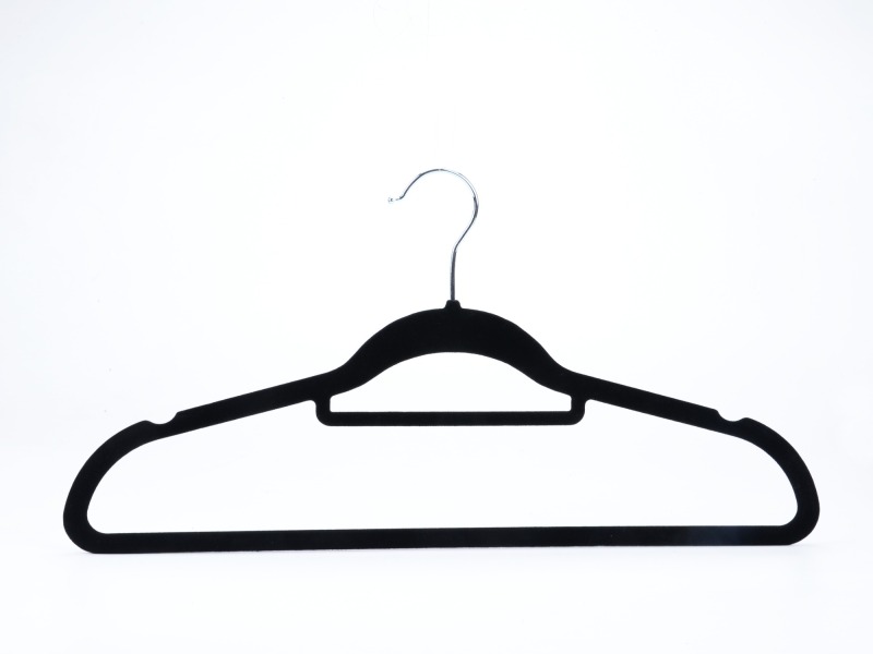 Space saving non-slip custom velvet hangers