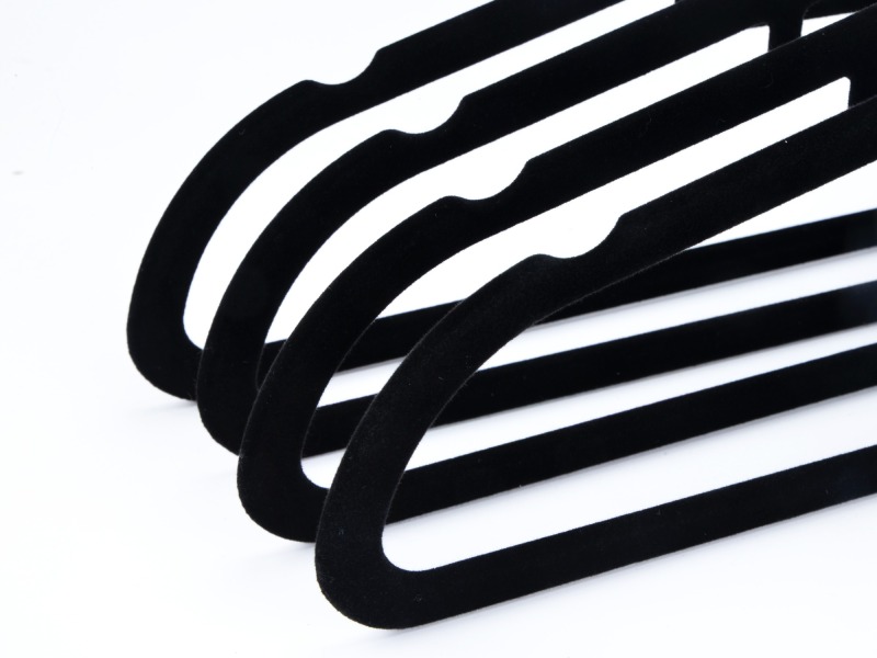 Space saving non-slip custom velvet hangers