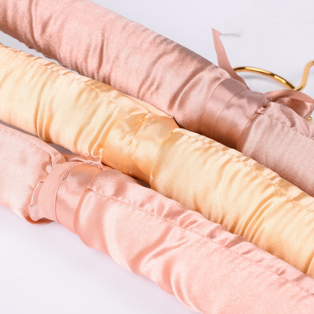 Custom satin cloth rack with gold hook