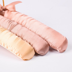 Custom satin cloth rack with gold hook