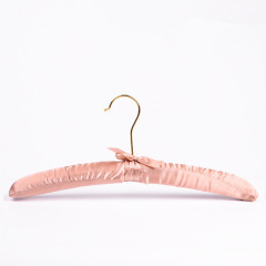 Custom satin cloth rack with gold hook
