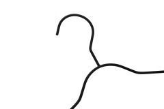 Metal Non Slilp Notched Hanger with Wood Bar