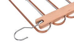Inspring custom wood hanger pants multi-layers hanger magic hanger
