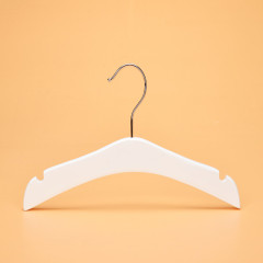 Kids white wooden hangers baby clothes hanger