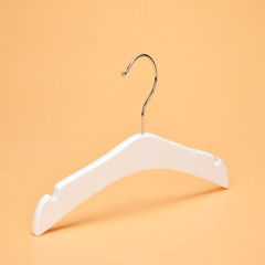 Kids white wooden hangers baby clothes hanger