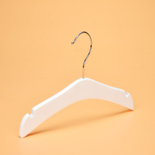 Kids white wooden hangers baby clothes hanger
