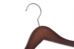 Custom dark strong wood coat hangers wholesale