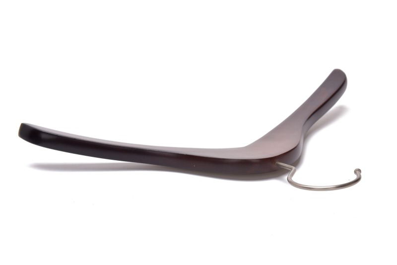 Custom dark strong wood coat hangers wholesale