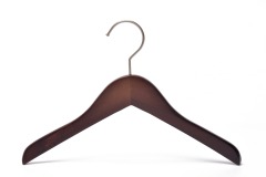 Custom dark strong wood coat hangers wholesale