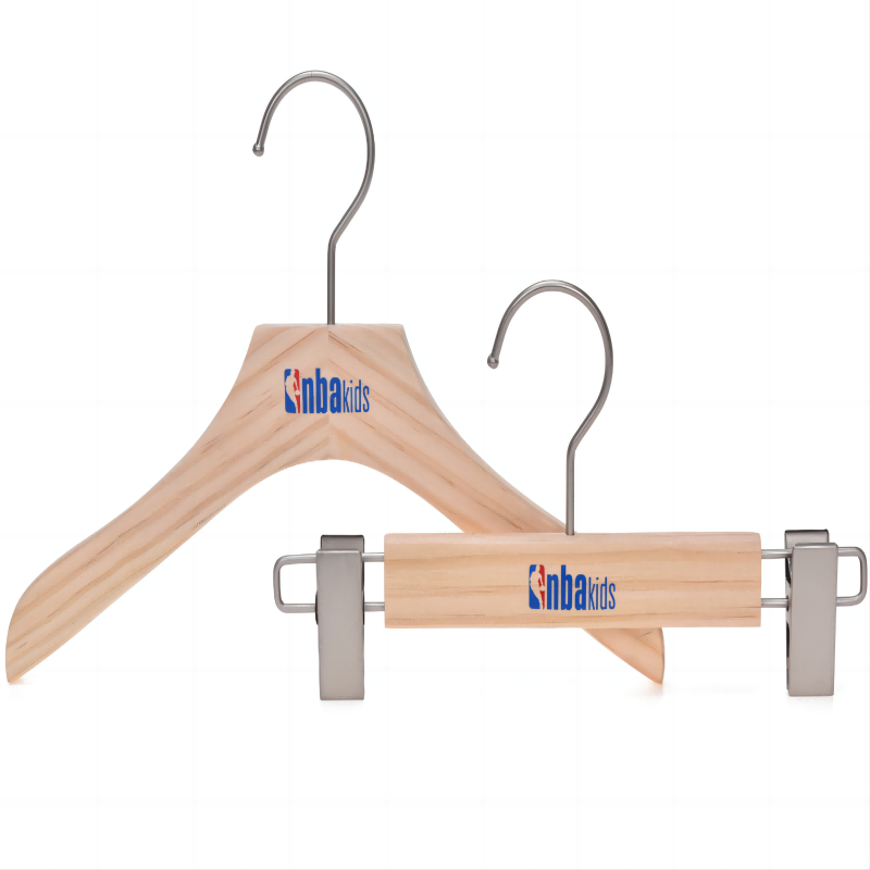 Childrens clothes wooden suit hangers