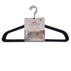 Space saving non-slip custom velvet hangers