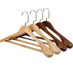 Custom color wood suit wide shoulder hangers