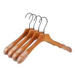 Hot sales boutique custom logo wood cloth hanger