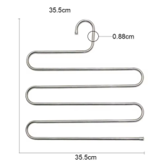 Stainless Steel Multi layers Pants Hangers Space Saver Rack