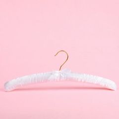 Custom padded satin hanger with golden hook