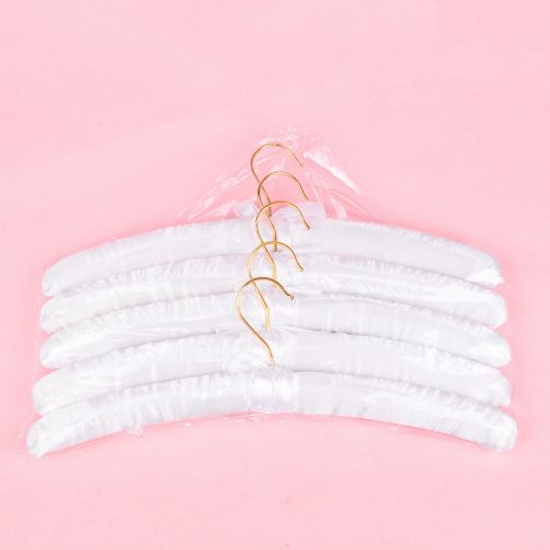 Custom padded satin hanger with golden hook