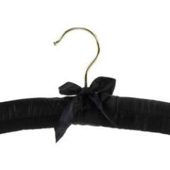 Black&colorful Satin Pants Hanger with clips