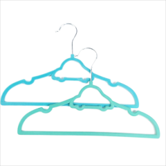 Infant velvet flocked childrens clothes hangers