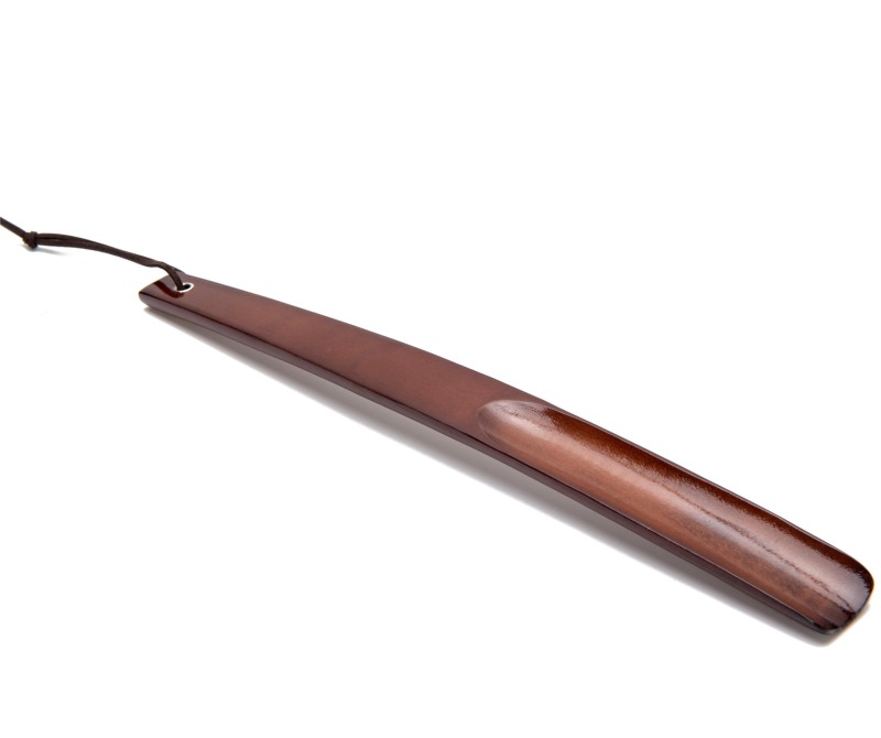 Hotel customizable Logo wood shoes horn shoehorn
