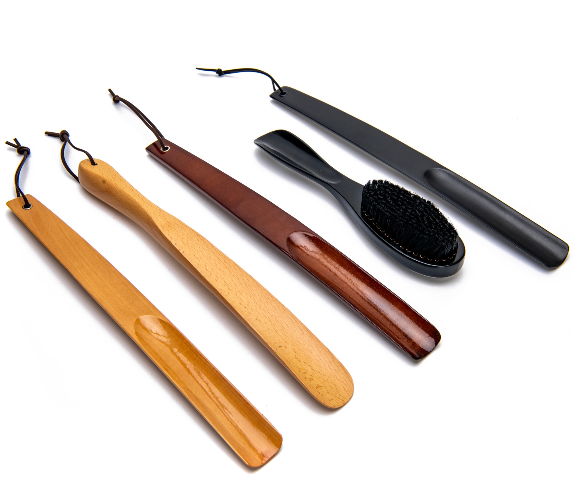 Hotel customizable Logo wood shoes horn shoehorn