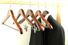 Antique color clothes custom wood hangers
