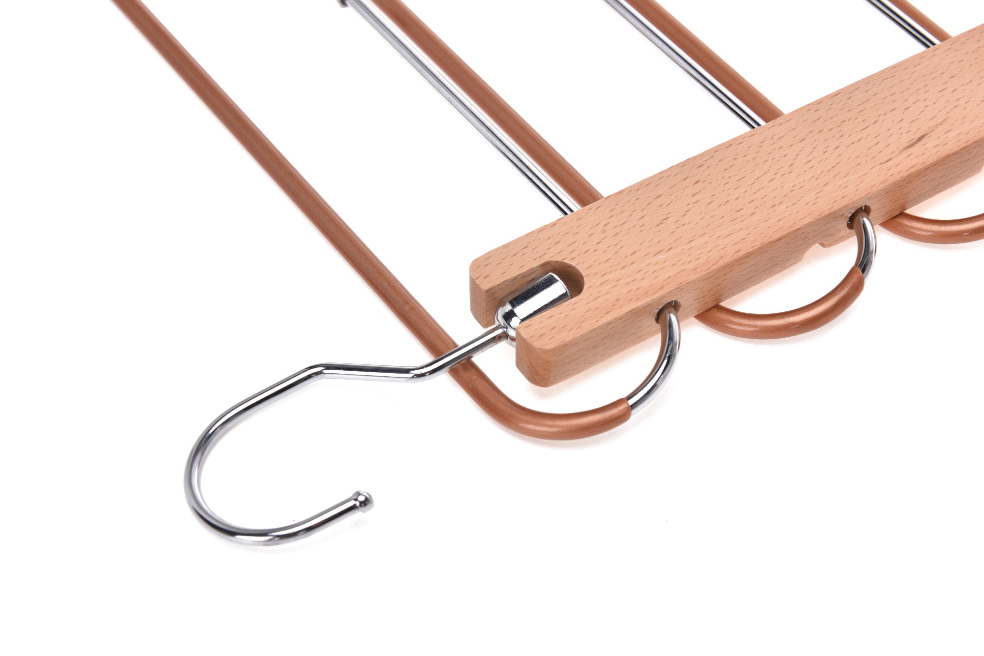 Wood pants hanger multi-layers magic hangers