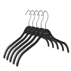 New custom black laminated clothes hangers