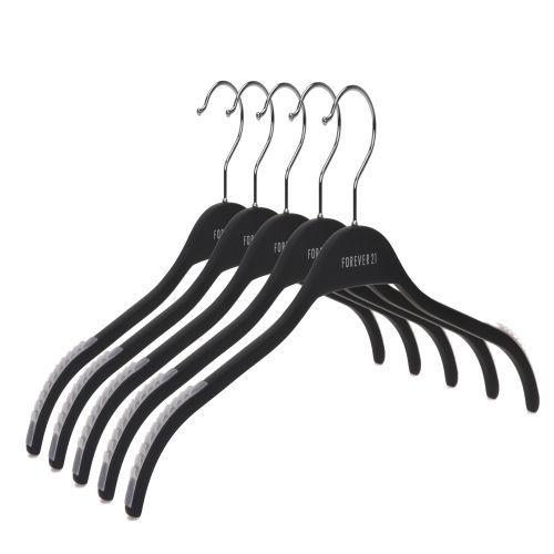 New custom black laminated clothes hangers